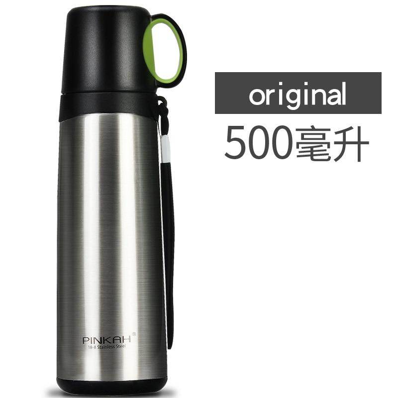 PINKAH 500ML Stainless Steel Insulated Thermal Bottle Business Vacuum Flask Tea Cup With Lid Strainer Thermo Mug