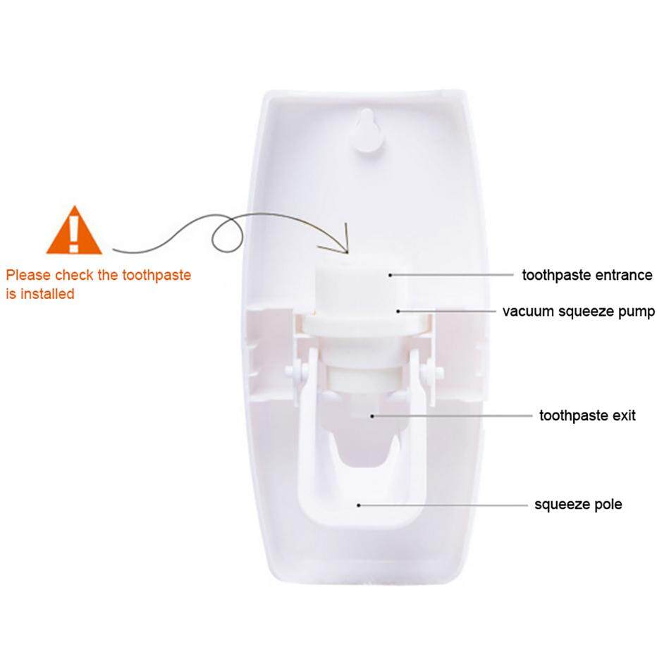 1 Set Creative Automatic Plastic Lazy Toothpaste Dispenser 5 Toothbrush Holder S