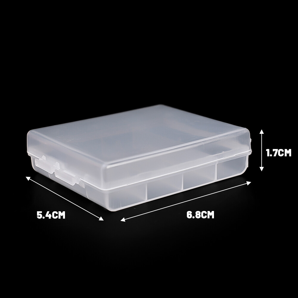 4Slots Hard Plastic Battery Storage Boxes AA /AAA Battery Holder Container Box With Clips