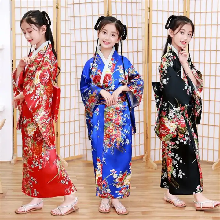 12 Màu Sắc Trẻ Em Kimono Truyền Thống Nhật Bản Phong Cách Con Công ...