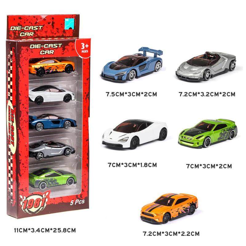 ZJ 5 Món Đồ Chơi Mô Phỏng Trẻ Em 1:64 Mô Hình Xe Hơi Mini Hợp Kim Taxi Đa Phong Cách