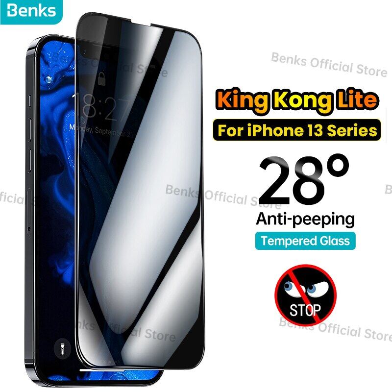 Benks Little King Kong 28° Privacy Tempered Glass For iPhone 13 Mini