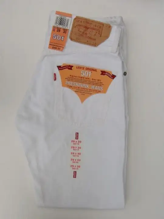 Mens white 501 jeans Clearance