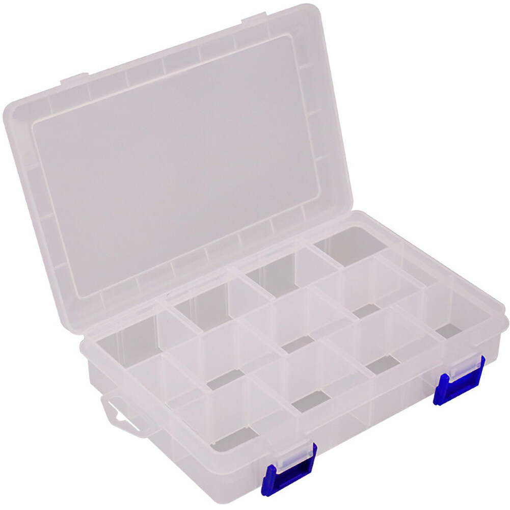 Redcolourful Fishing Tackle Box Adjustable Plastic Fishing Lure Hook