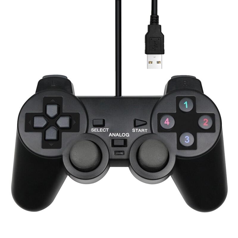 Wired USB Controller Gamepad for WinXP/Win7/Win8/Win10 for PC Computer Laptop Black Game Joystick