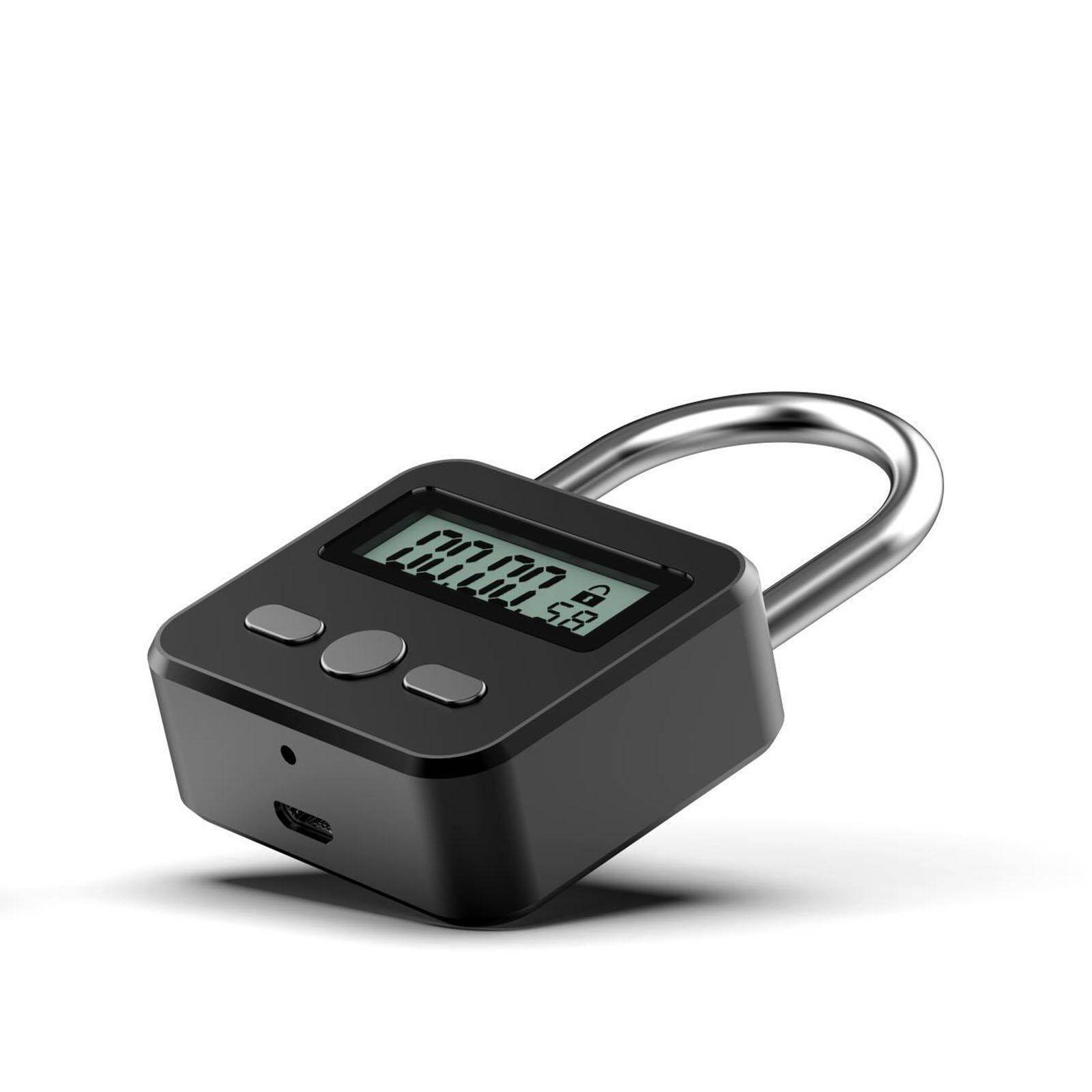 Blesiya LCD Display Multifunction Electronic Time Metal Timer lock Adult Habit