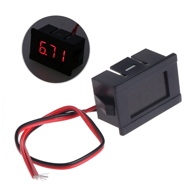Dc 2 wires 4.5-30v mini led digital display voltmeter volt voltage panel meter