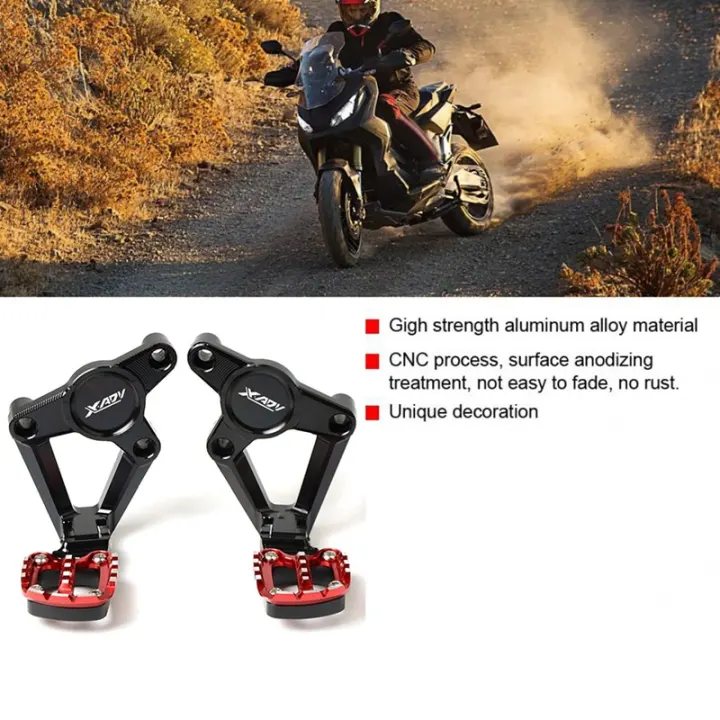 For Honda X Adv Xadv X Adv 300 750 1000 17 19 Motorcycle Accessories Folding Rear Foot Pegs Footrest Passenger Red Black Lazada