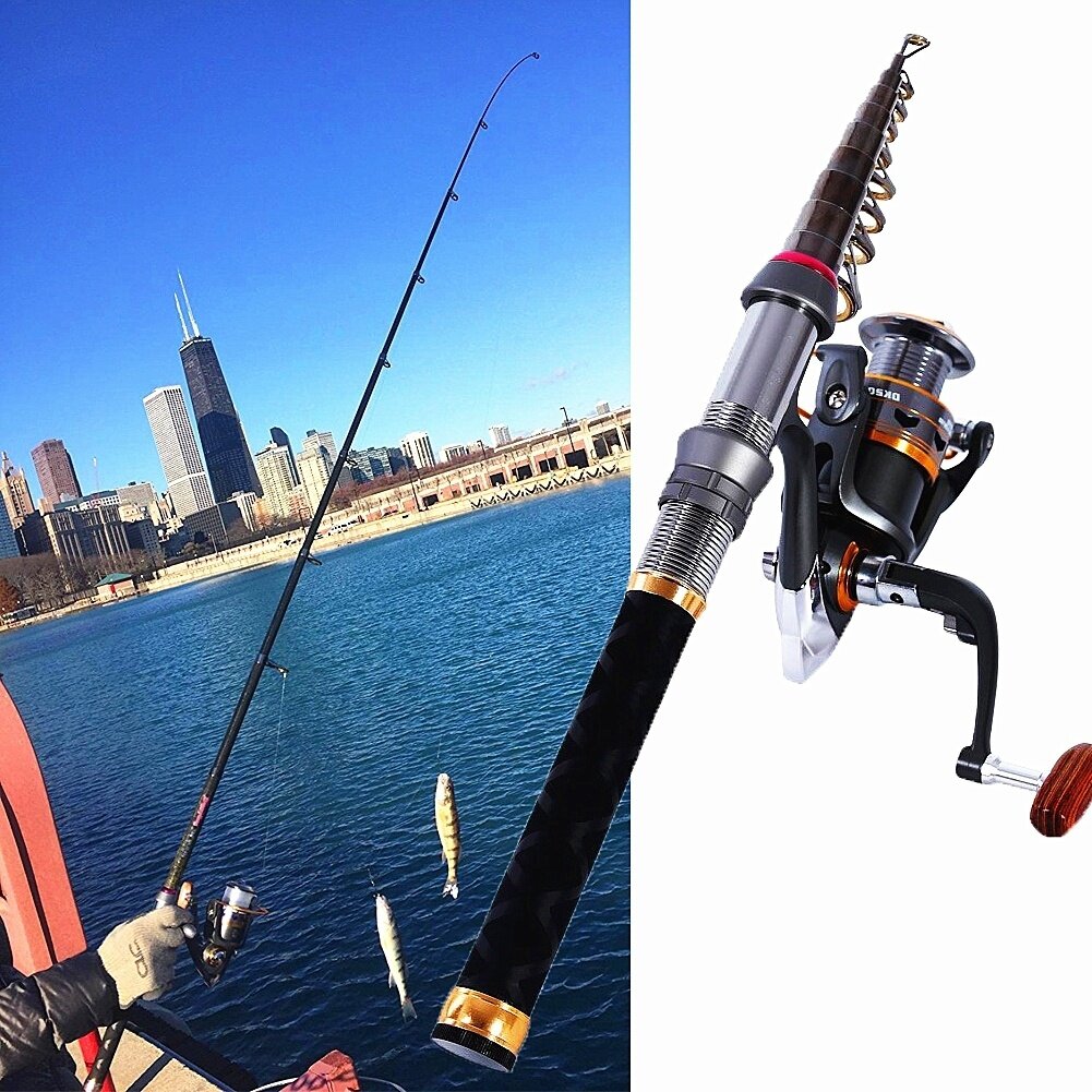portable fishing rod and reel
