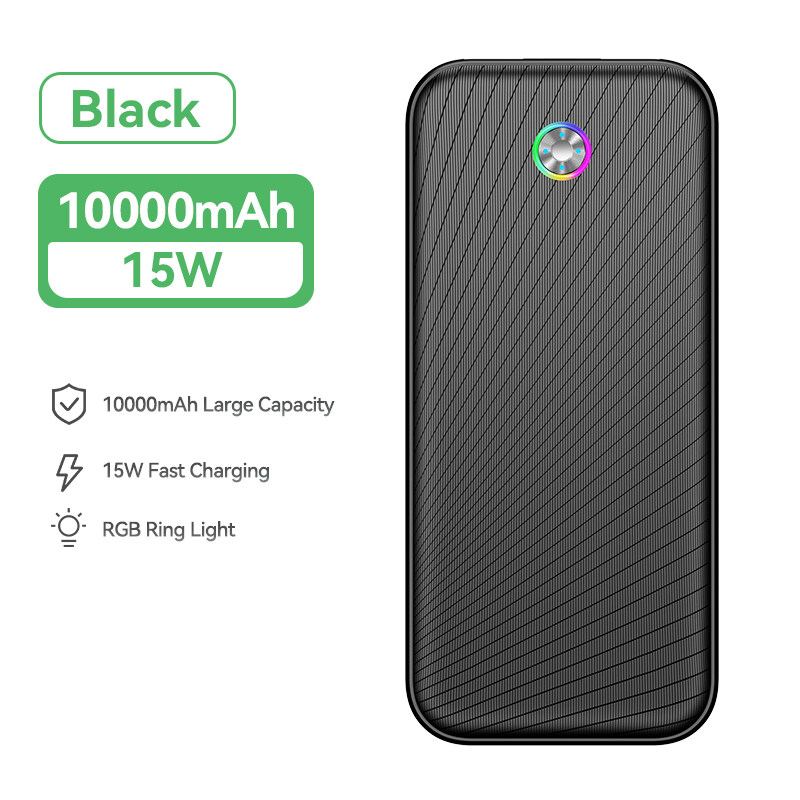 Rocoren Power Bank 50000mAh Original Portable Powerbank 30000mah/20000mAh/10000mAh PD 22.5W Fast Charging with Led Display