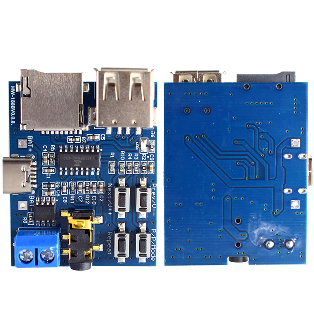 Type-C/Cổng Giao Tiếp USB Thẻ TF U Đĩa MP3 Định Dạng Bảng Giải Mã Mô-đun Bộ Khuếch Đại Giải Mã Đầu Phát Âm Thanh