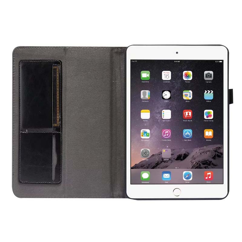 Ốp Da PU Cho iPad Mini 1 2 3 4 5 6 Ốp Chống Rơi Ốp Bảo Vệ IPadMini Mini6 Giá Đỡ Đứng Có Khe Cắm Thẻ