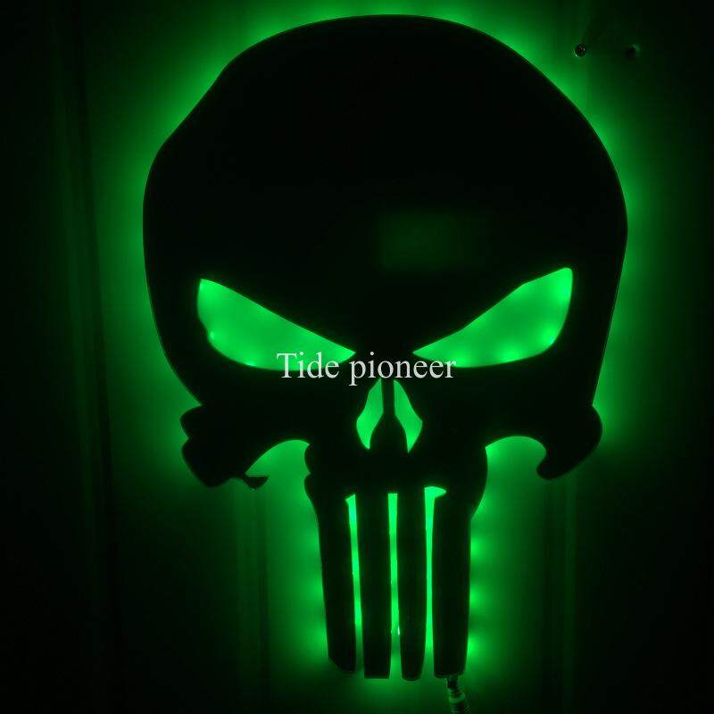 Triều tiên phong Punisher MirrorLight LED Điều Khiển từ xa Nhiều Màu Sắc Màu Đầm Gương Đèn Tường Trang Trí Đèn Ngủ