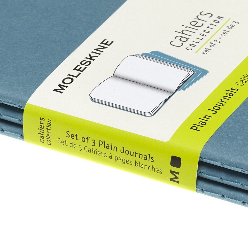 {HAOYA Stationery Store} Moleskine Cahier Journal Notebook Set of 3 (Brisk Blue)