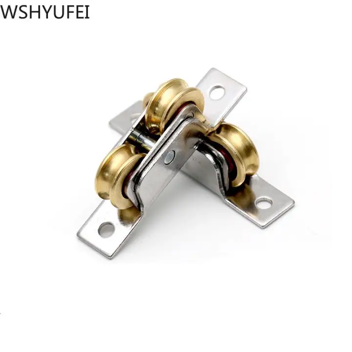 1pcs Stainless Steel Sliding Door Roller Cabinet Copper Caster Wheel Pulley For Wardrobe Window Furniture Hardware Ccessories Lazada Singapore
