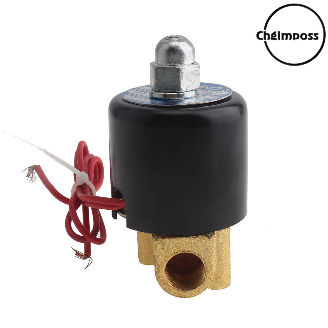 Chgimposs van điện từ hợp kim nhôm loại thường đóng 110v / 220v dc 12v / 24v, dùng cho nước/dầu/khí