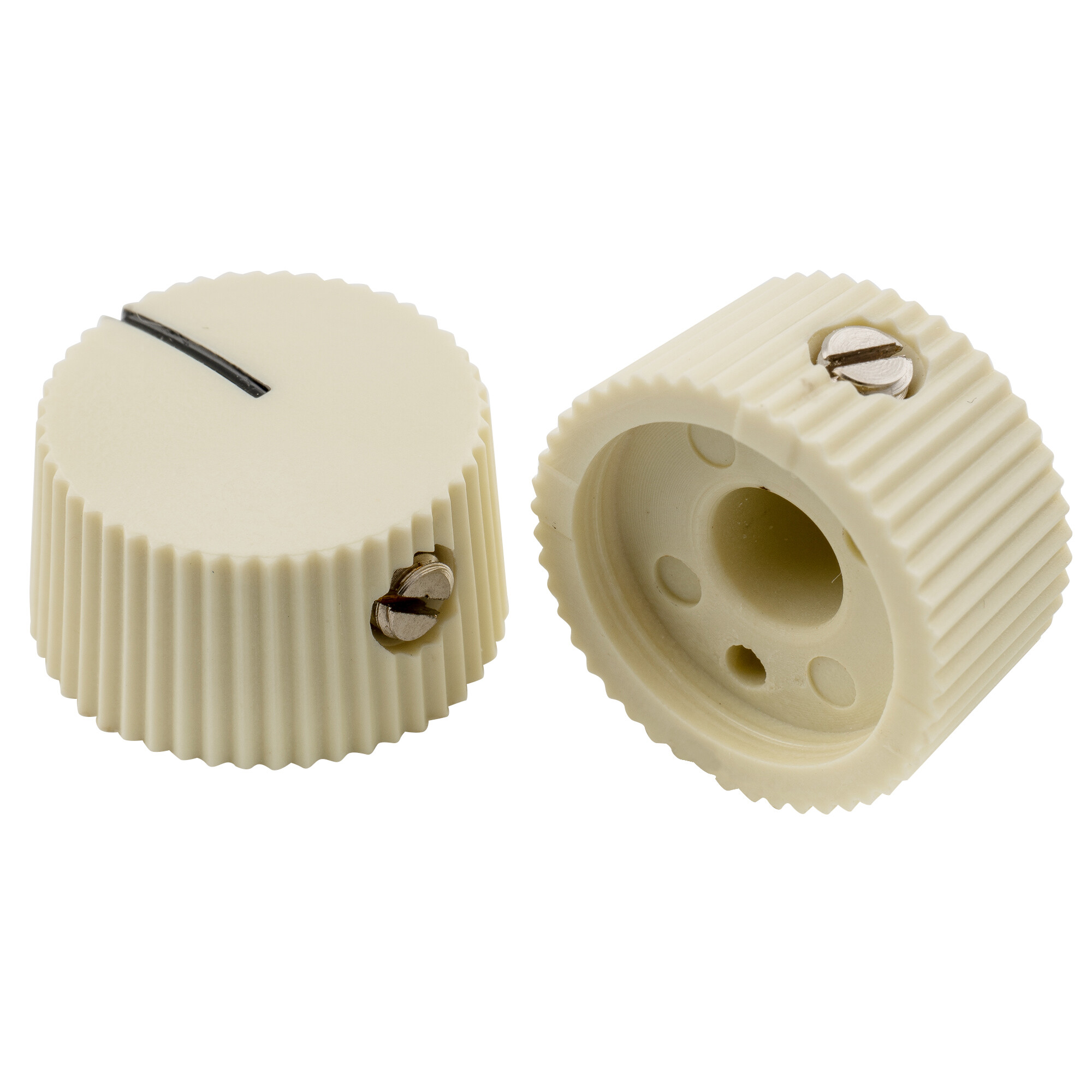 Musiclily Pro Đế Quốc 1/4 inch Nhựa cổ điển Thùng Bộ khuếch đại âm thanh Guitar núm điều khiển với bộ vít cho Fender amp phong cách phổ chậu (Bộ 6)