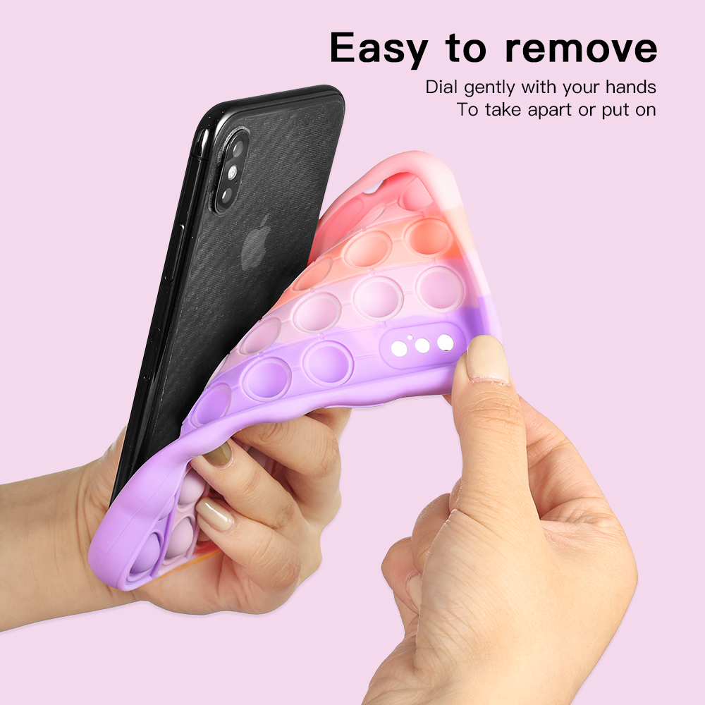 Rovtop Ốp Lưng Điện Thoại Silicon Cho IPhone11 IPhone11 Pro MAX IPhone12 IPhone12 Pro Max IPhoneX/XS IPhone7P/8P IPhone7/8 Ốp Lưng Giảm Căng Thẳng Đẩy Nó Bong Bóng