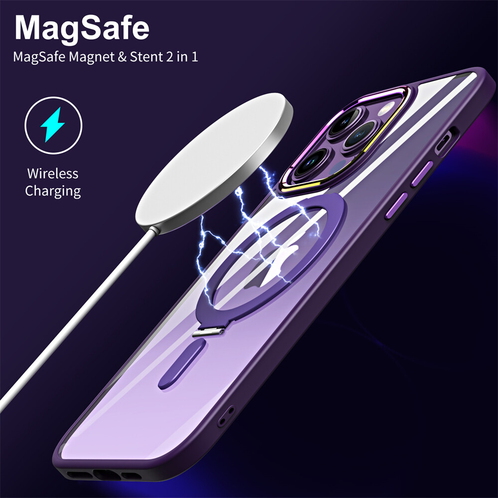 Lenuo Clear Phone Case For iPhone 14 Pro Max 13 Pro Max 14 Plus 12 Pro 11 Pro Max 11 Casing Folding Stand Phone Case Dustproof Shockproof Protection HD Transparent Back Cover