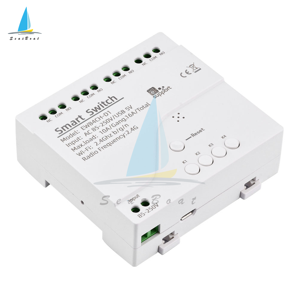 [Seasboat] Portable Wireless Remote Control WiFi Intelligent Switch AC85-250V Receiver Smart Home Auto Module Wifi Switcher