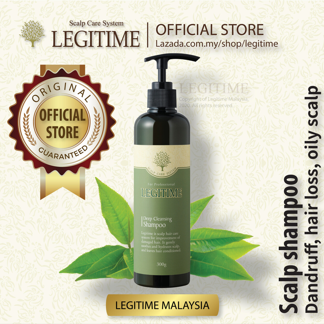 [KOREA] Legitime Deep Cleansing Shampoo For Hair Fall, Dandruff