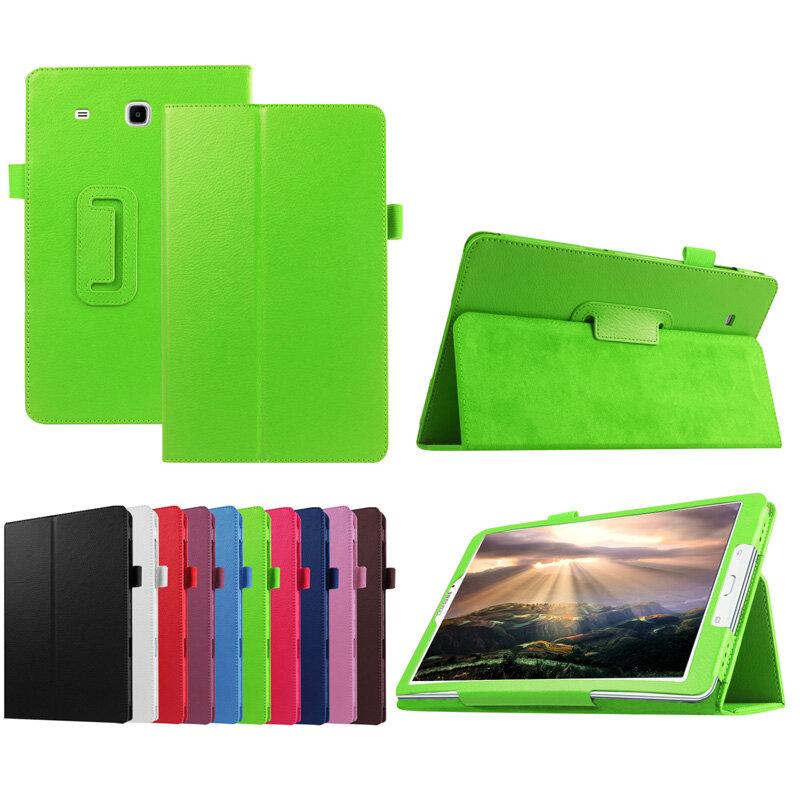 Protective case for Samsung Galaxy Tab E 9.6 inch leather case SM-T560 SM-T561 bracket shell
