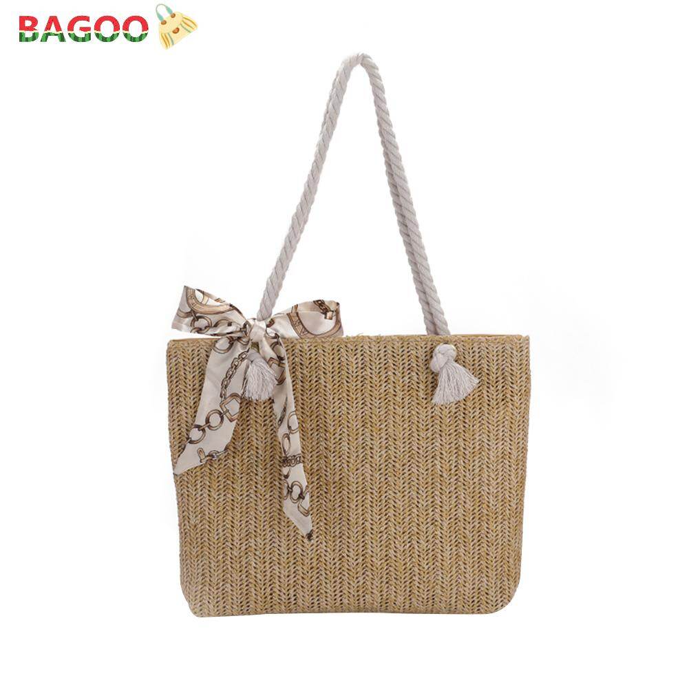 Khăn Lụa Nữ Cổ Điển Túi Mua Sắm Đeo Vai Dệt Chất Lượng Cao, Túi Đựng Đồ Đi Biển Thường Ngày Cho Nữ Túi Tote Dung Tích Lớn