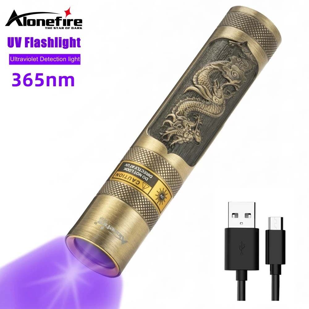 Alonefire Đèn Pin UV SV65 365nm Đèn Pin LED Đèn Pin Cầm Tay Để Dò Vết Bẩn
