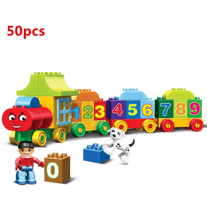 50pcs/75pcs Duplos Number Train Large 