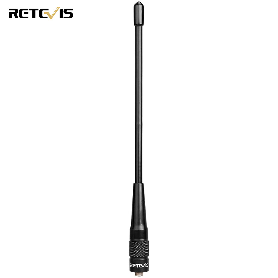 Retevis RHD-701 SMA-F 2 Way Radio Antenna,144/430Mhz Dual Band Antenna, 2.15dBi High Gain Antenna for Baofeng UV-5R BF-F8HP BF-888s Retevis RT29 RT-5R RT5 RT-5RV RT21V RT6 Ailunce HD1(1 Pack)