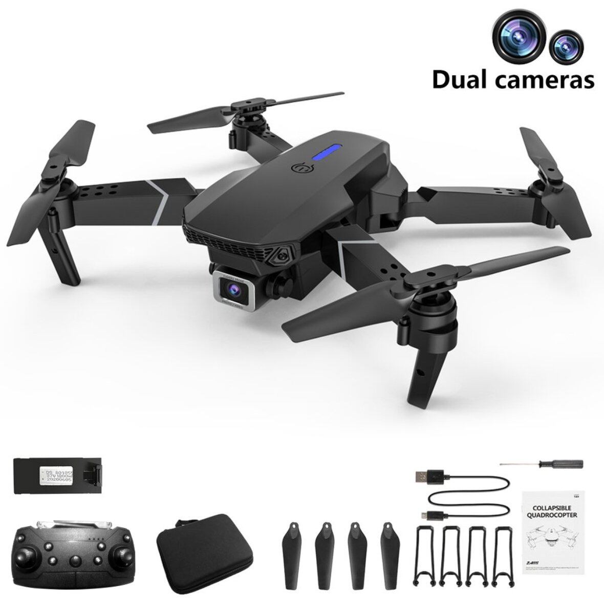 Fun e525 mini drones 4k high definition camera 2.4g 50m rc wifi live video fpv quadrotor camera profesional 360 degree flips one key return best gift kids for kids