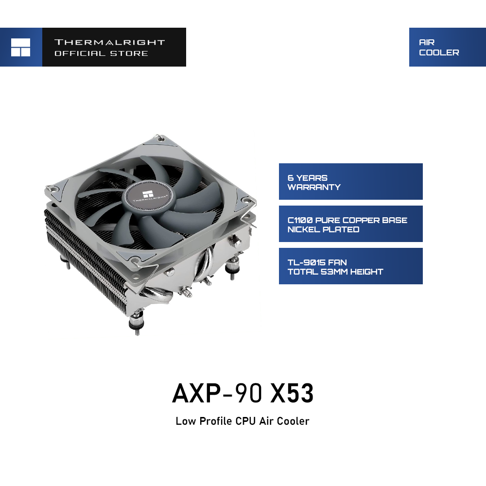 Thermalright AXP-90 X53 Series Low Profile CPU Cooler [Grey/Black/Full ...