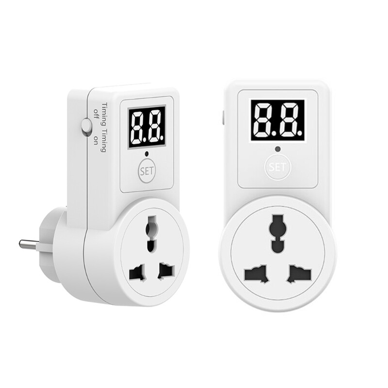 Energy Saving Digital Countdown Timer Switch Telephone Battery Vehicle Charging Electronic Timer Socket EU Plug For Home