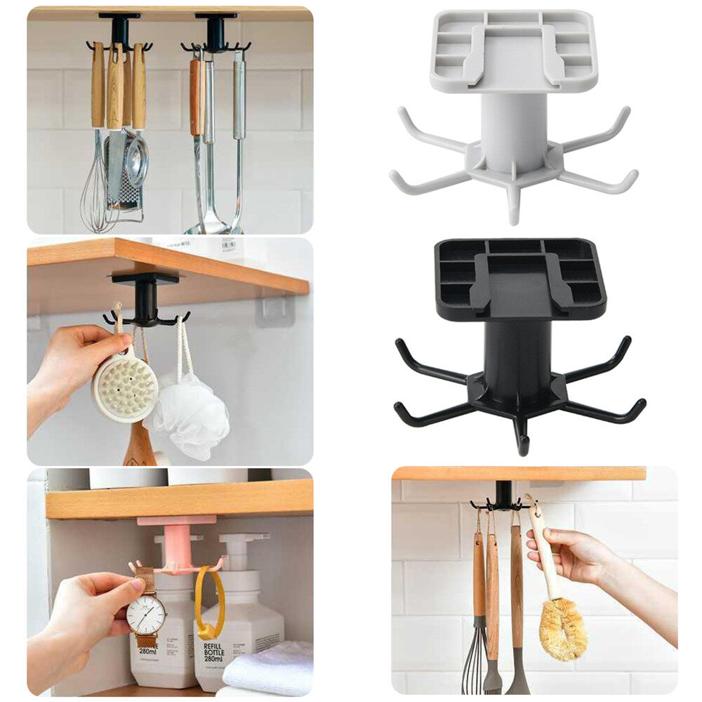 Bếp Hook Organizer phòng tắm Hanger tường món ăn khô giá chủ cho nắp nấu ăn phụ kiện tủ lưu trữ tủ kệ