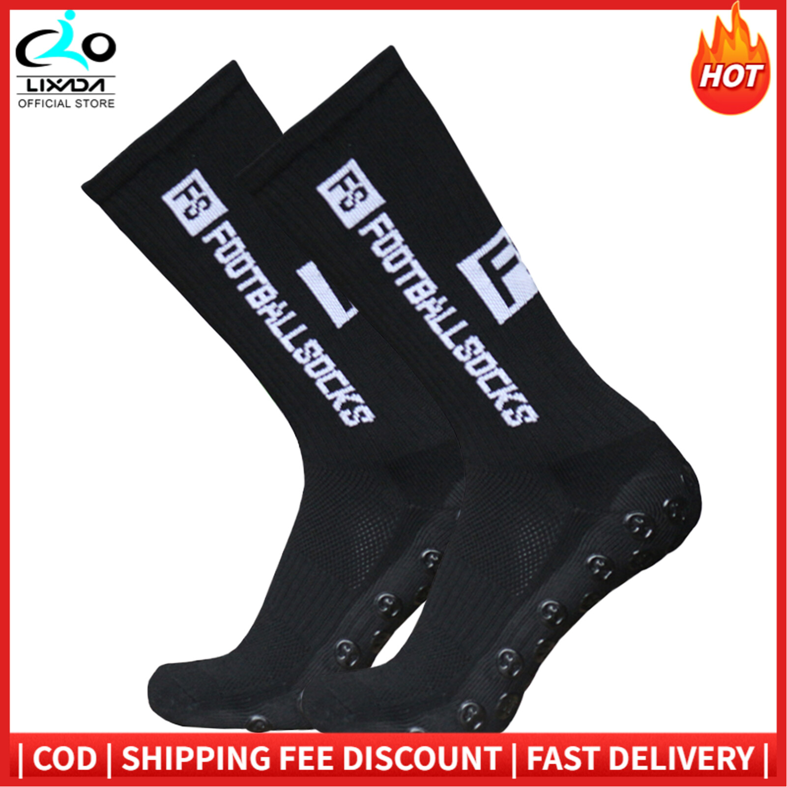 Outdoor Sports Running Socks Compression Stretch Socks Athletic Football Soccer Socks Anti Slip Socks with Grips