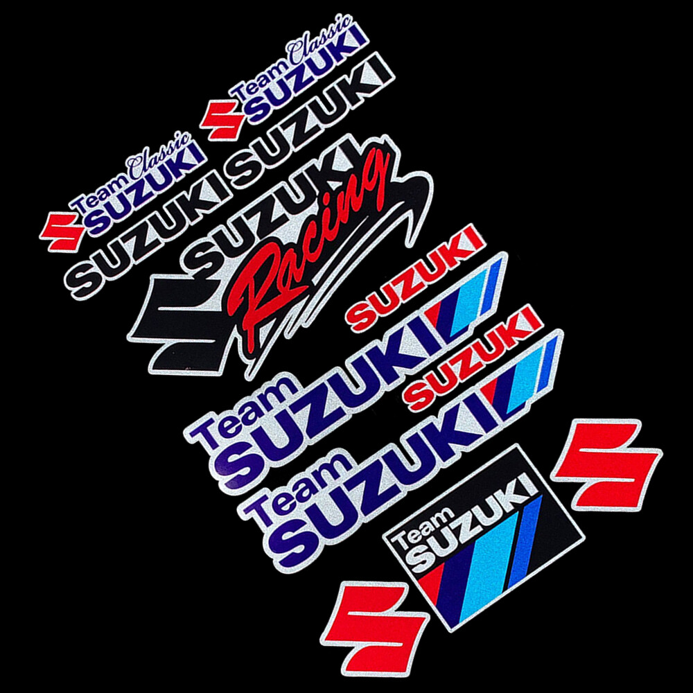 Suzuki Brand LOGO Fuel Tank Logo Sticker Body Reflective Waterproof Letter Sticker Windshield Laser Cool Wing Sticker