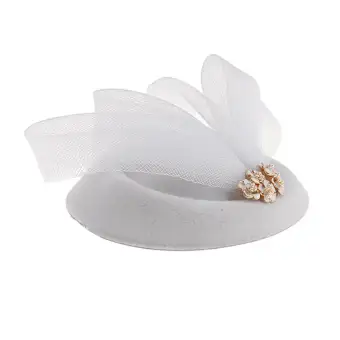 Fenteer Womens Hair Fascinator Hat Flower Wedding Party Headpiece