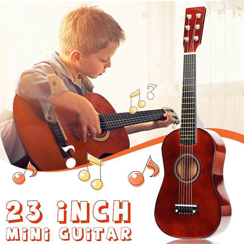 Đàn Ghi Ta Mini Basswood 6 Dây Cho Trẻ Em 23Inch, Nhạc Cụ Đàn Ukulele Mộc Quà Tặng Guitar Điện Cho Trẻ Em