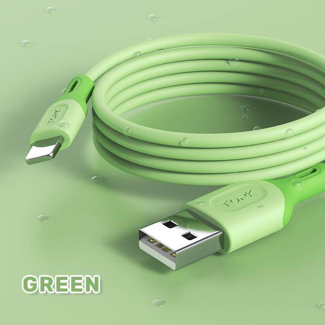 Topk an84 micro usb type c cable for xiaomi redmi note 9 3a fast charging liquid silicone mobile phone data cable for samsung
