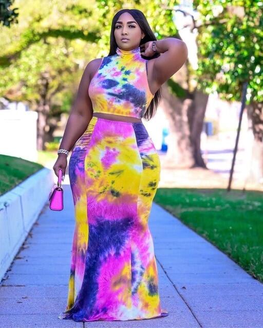tie dye two piece set