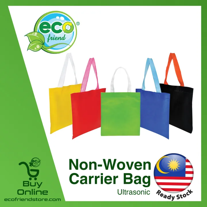 Local Ready Stocks 5pcs Mixed Colors Non Woven Recycle Carrier Bag Ecofriendly Recycle Material Beg Mesra Alam B0061 Ecofriend Eco Friend Lazada