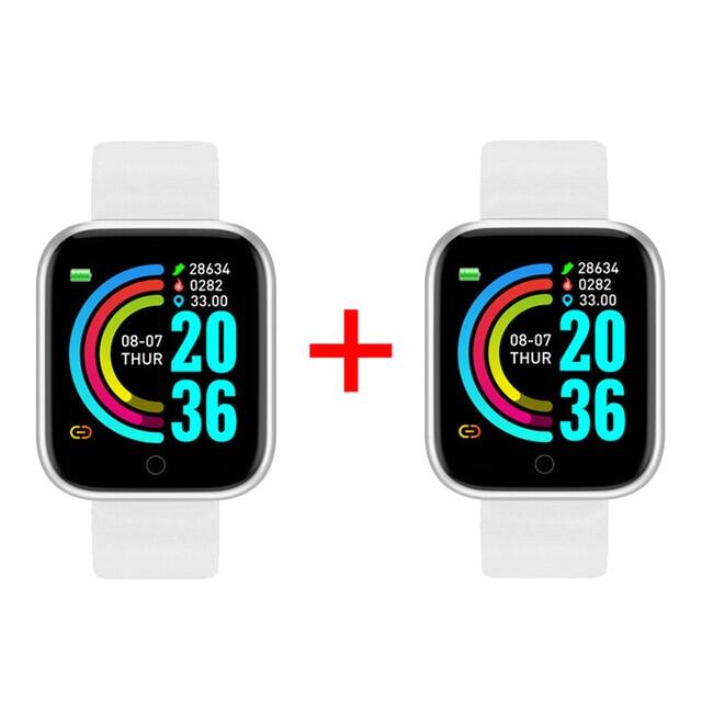 2 Chiếc Đồng Hồ Thông Minh Y68, Tập Thể Dục Tracker, Huyết Áp Smartwatches Đồng Hồ Đeo Tay Thông Minh Bluetooth Theo Dõi Nhịp Tim Chống Nước