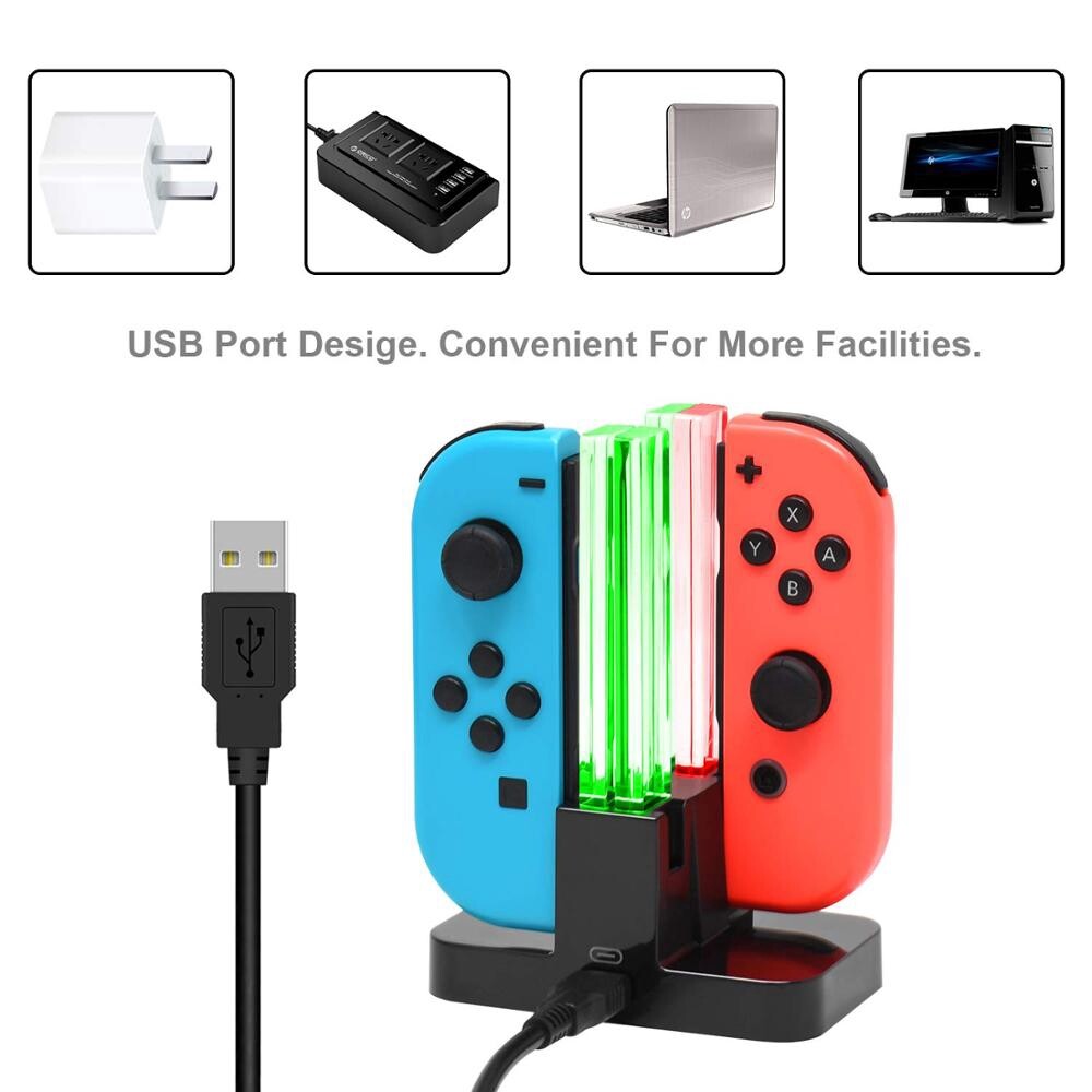 4 in 1 Nintendo Switch Oled Controller Charger Dock Joycon Holder Switch Dock Station NS Switch Gamepad With Led Display