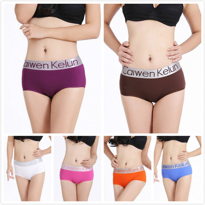 6 X Women LES Ladies Briefs Women Boxers Panties Pure Cotton  Sports Underwear