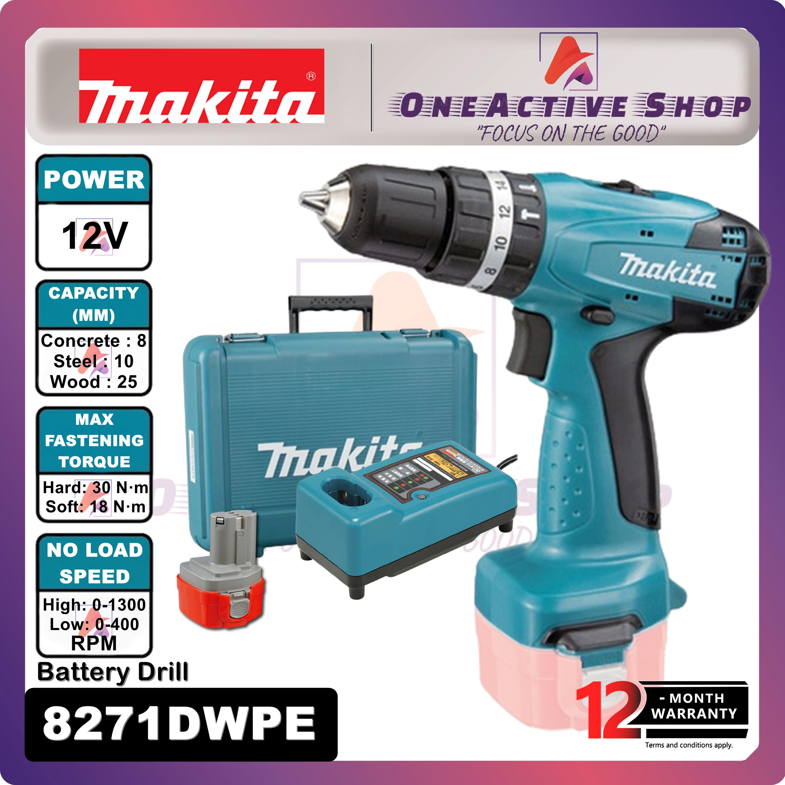 Moteur Makita D'origine Pour Perceuse 8270D/8271D 12V - Référence 629821-7, Neuf