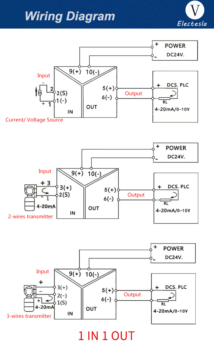 Bộ Cách Ly Tín Hiệu DC Siêu Mỏng Cảm Biến Cách Ly 0-10V 4-20mA 0-5V Đa Đầu Vào Bộ Phát Điện Áp Dòng Điện DC24V