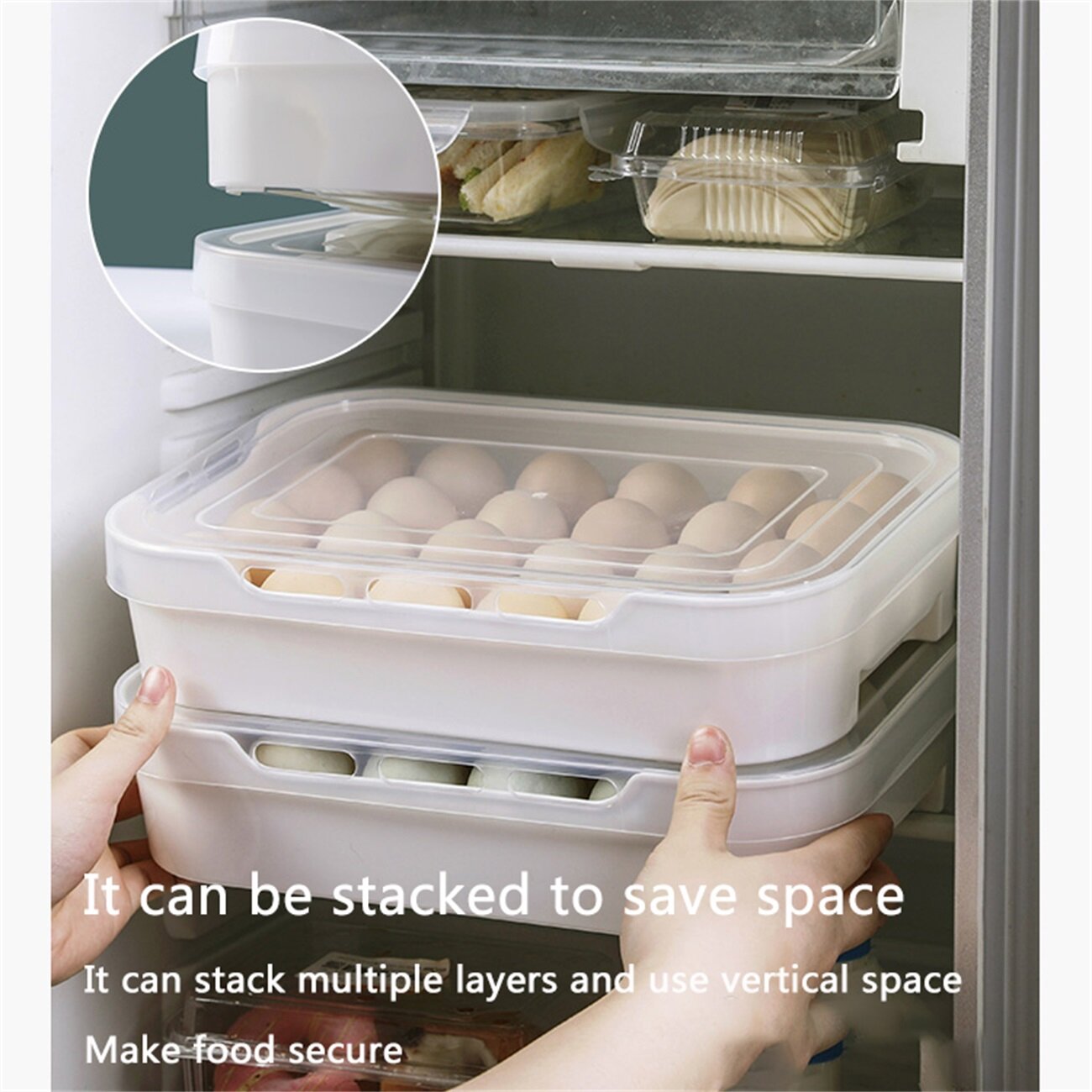 CNMF Egg Storage Box Drawer Type Fresh-keeping and Breakage-proof for Refrigerator