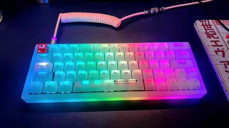 Màu Trắng Sữa Shine Through Keycap 122 Phím Cherry Profile PC Cho Công Tắc Cherry MX Bàn Phím Cơ Keychron/RK61/GK61/Anne Pro 2