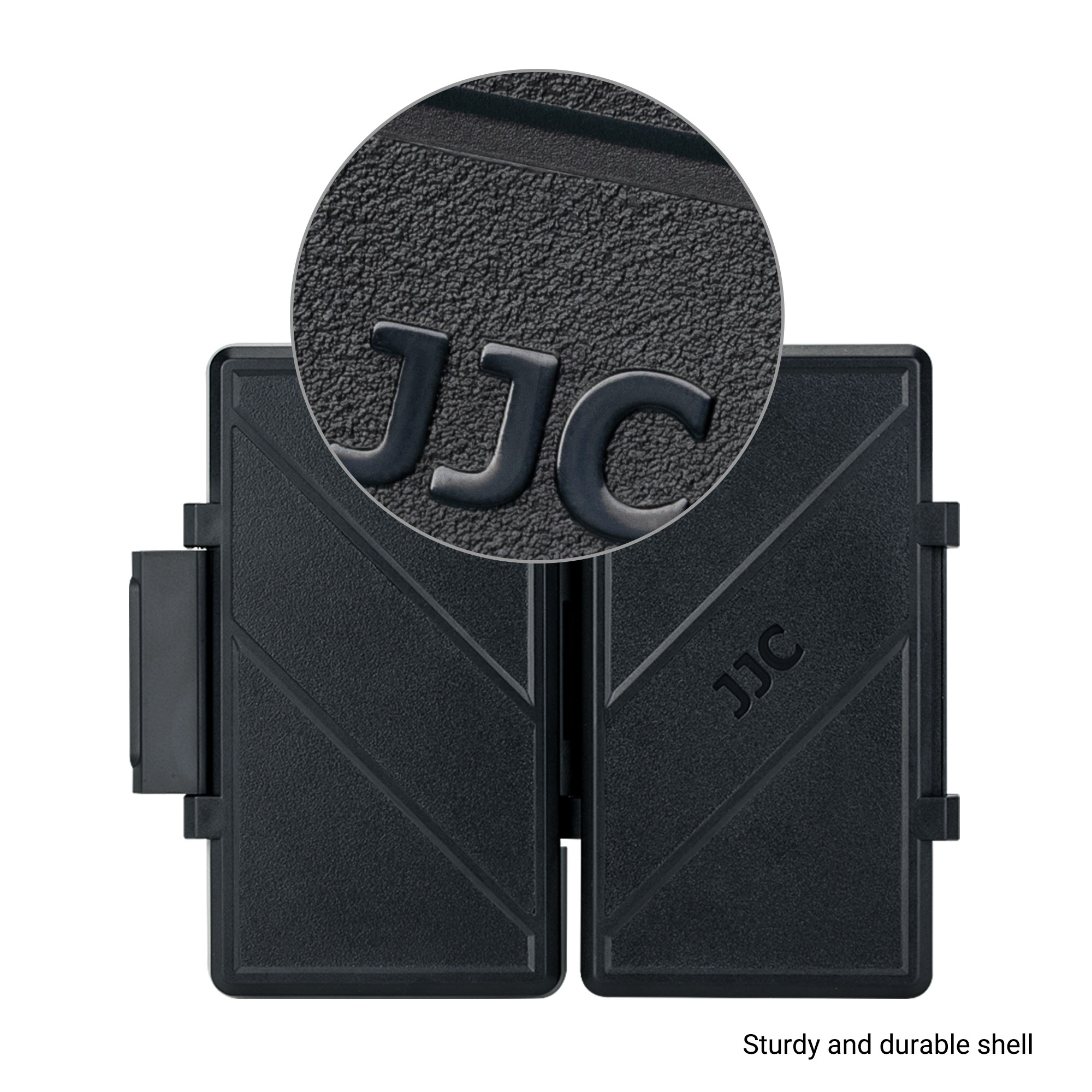 Hộp đựng thẻ JJC 4 khe CF không thấm nước Bộ lưu trữ thẻ nhớ flash nhỏ gọn Cfast, hộp đựng thẻ nhớ Chất liệu ABS với đệm mút Eva và có vòng đệm silicon