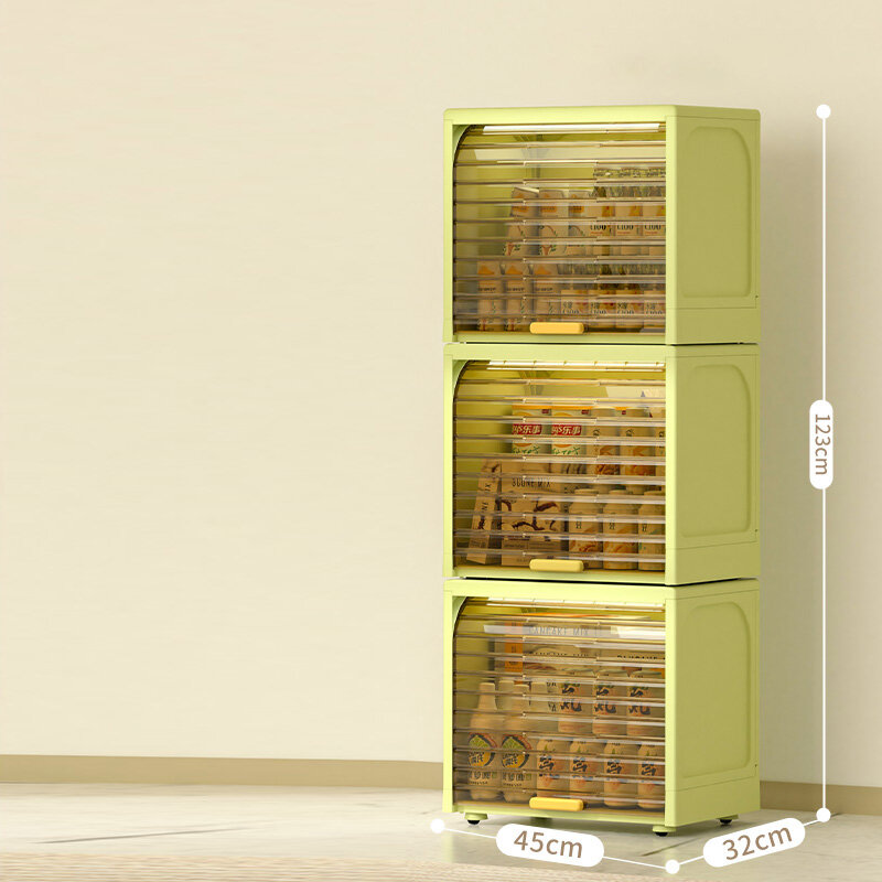Free installation storage cabinet Storage cabinet Home baby children clothes toys storage cabinet folding snack cabinet